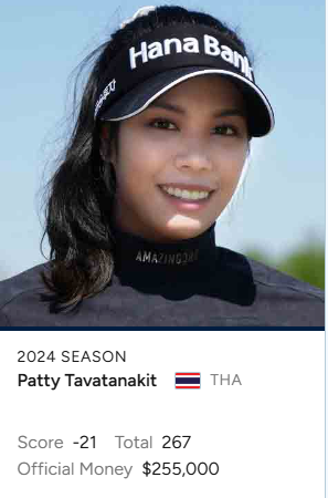 Patty Tavatanakit選手